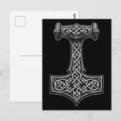 Thor's Hamer Muurkunst – Noorse Knoopwerk Statemen Briefkaart (Voorkant / Achterkant)