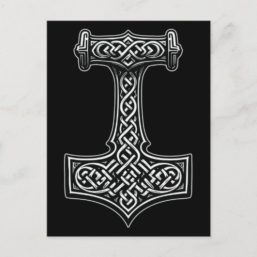Thor's Hamer Muurkunst – Noorse Knoopwerk Statemen Briefkaart (Voorkant)