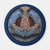 Thor's Hamer Ronde Magneet (Voorkant)