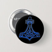 Thors Hammer Blue Ronde Button 5,7 Cm (Voorkant /achterkant)