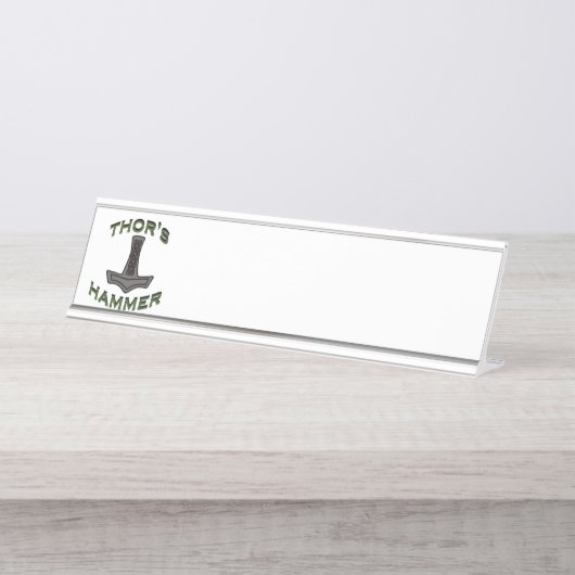 Thor's Hammer Bureau Naambordje (Voorkant)