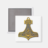 Thor's Hammer-gold Magneet (Voorkant / Achterkant)
