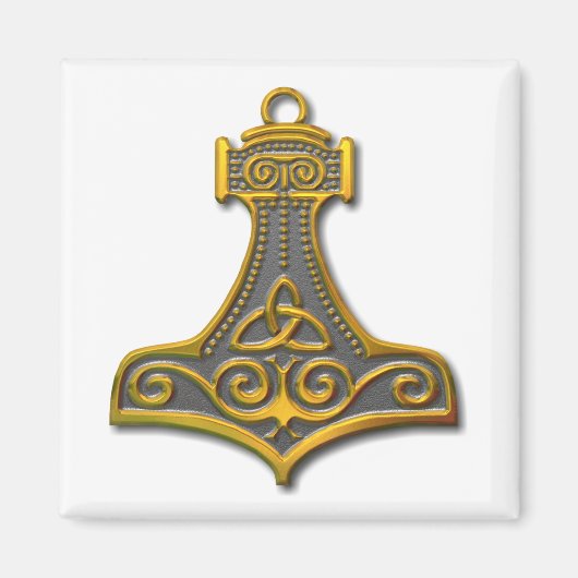 Thor's Hammer-gold Magneet (Voorkant)