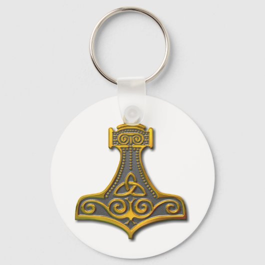 Thor's Hammer-gold Sleutelhanger (Voorkant)
