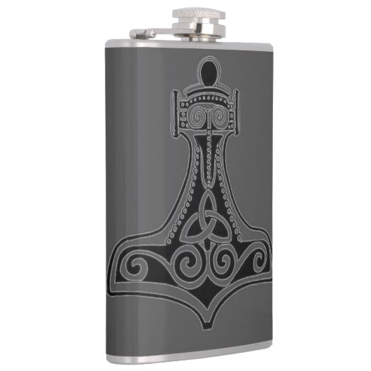 Thors hammer (grijs) heupfles (Rechts)