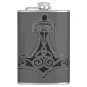 Thors hammer (grijs) heupfles (Voorkant)