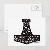 Thors Hammer in Black Briefkaart (Voorkant / Achterkant)