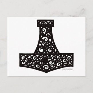 Thors Hammer in Black Briefkaart