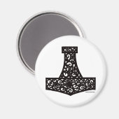 Thors Hammer in Black Magneet (Voorkant / Achterkant)