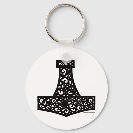 Thors Hammer in Black Sleutelhanger (Voorkant)