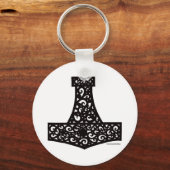 Thors Hammer in Black Sleutelhanger (Voorkant)