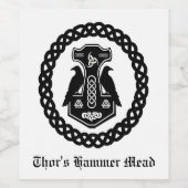 Thor's Hammer Mead Wijn Etiket (Enkel label)