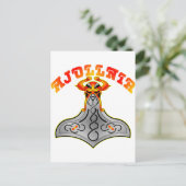 Thor's Hammer Mjollnir Briefkaart (Staand voorkant)