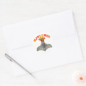 Thor's Hammer Mjolnir Ronde Sticker (Envelop)