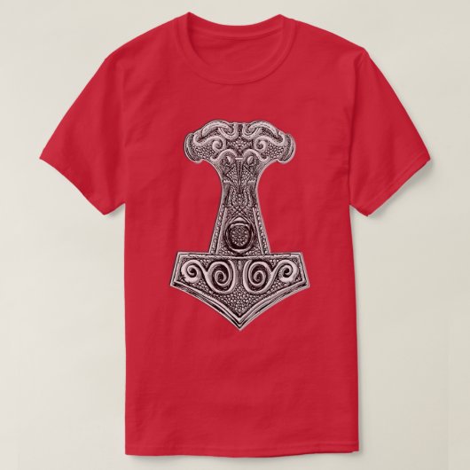 Thors Hammer Mjolnir Viking Norse Mythology T-shirt (Design voorkant)