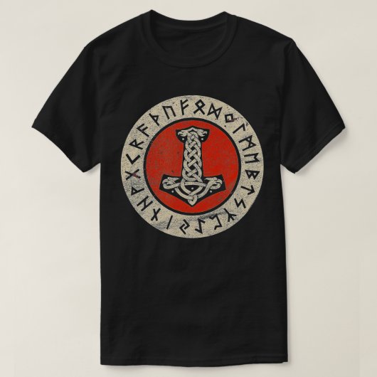 Thors Hammer Mjolnir Wotan Norse Mythology Odin Vi T-shirt (Design voorkant)