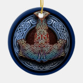 Thors Hammer Pendant/Ornament Keramisch Ornament (Voorkant)