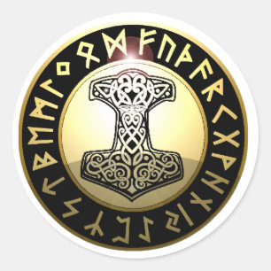 Thor's Hammer Ronde Sticker