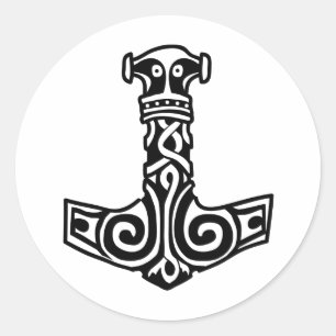 Thor's Hammer Ronde Sticker