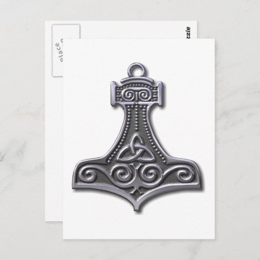 Thor's Hammer-Silver Briefkaart (Voorkant / Achterkant)