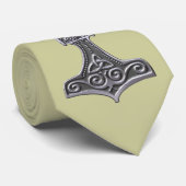 Thor's Hammer-Silver Stropdas (Opgerold)