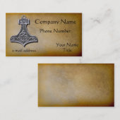 Thors Hammer Silver Visitekaartje (Voorkant / Achterkant)