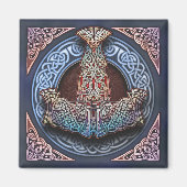 Thor's Hammer Square Magnet (Voorkant)