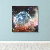 Thor's Helmet Nebula Space Canvas Afdruk (Insitu (Houten vloer))