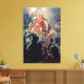 Thors strijd met de Giants Mårten Winge Canvas Afdruk (Insitu (Woonkamer))