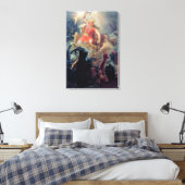 Thors strijd met de Giants Mårten Winge Canvas Afdruk (Insitu (Slaapkamer))