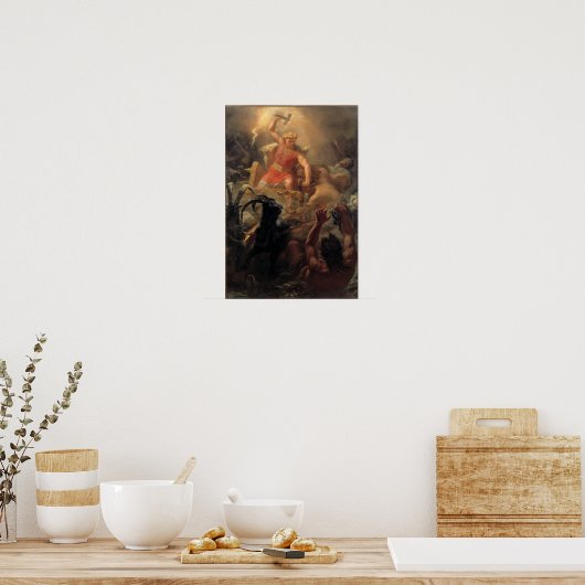Thors strijd met de reuzen poster (Keuken)
