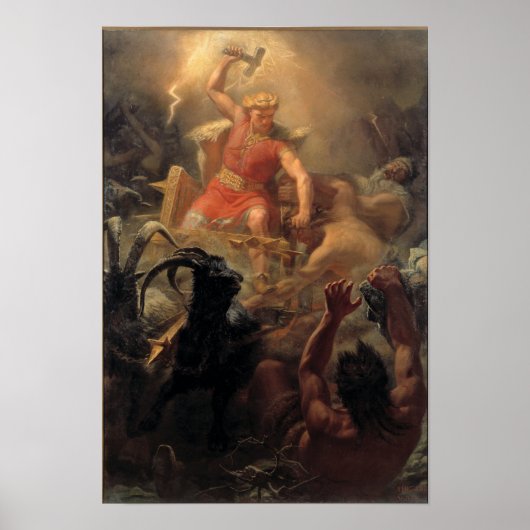 Thors strijd met de reuzen poster (Voorkant)