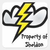 Thor's Thunder Vierkante Sticker (Voorkant)