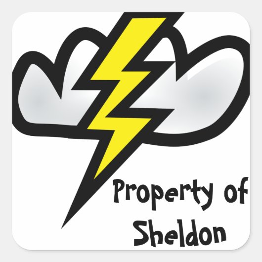 Thor's Thunder Vierkante Sticker (Voorkant)