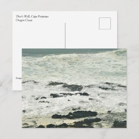 Thor's Well, Cape Perpetua, Oregon Coast Briefkaart (Voorkant / Achterkant)
