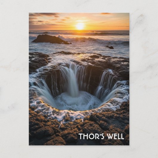 Thor's Well Oregon Coast Briefkaart (Voorkant)