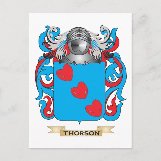 Thorson Family Crest (wapenschild) Briefkaart (Voorkant)