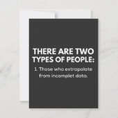 Those who extrapolate from incomplete data bedankkaart (Voorkant)