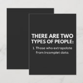 Those who extrapolate from incomplete data bedankkaart (Voorkant / Achterkant)