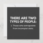 Those who extrapolate from incomplete data kaart (Voorkant)