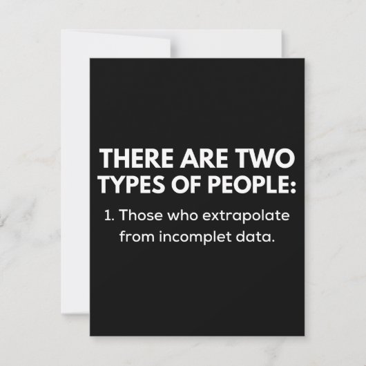 Those who extrapolate from incomplete data save the date (Voorkant)