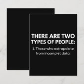 Those who extrapolate from incomplete data save the date (Voorkant / Achterkant)