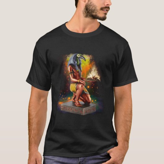 Thoth de Egyptische God van de Kennis T-shirt (Voorkant)