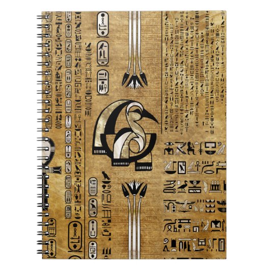 Thoth - Djhuty Egytian God - Gold en Pearl Notitieboek (Voorkant)