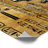 Thoth - Djhuty Egytian God - Gold en Pearl Poster (Hoek)