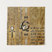 Thoth - Djhuty Egytian God - Gold en Pearl Wandkleed (Voorkant)