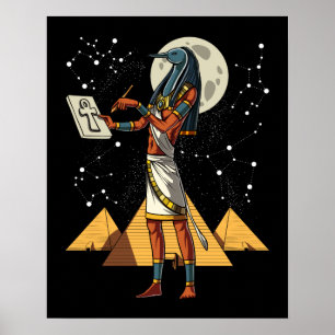 Thoth Egyptian God Ancient Pyramids Mythology Poster