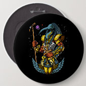 Thoth Egyptian God Ankh Scarab Ancient Symbol Ronde Button 6,0 Cm (Voorkant /achterkant)
