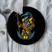 Thoth Egyptian God Ankh Scarab Ancient Symbol Ronde Button 6,0 Cm (In situ)