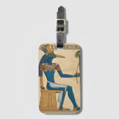 Thoth, Egyptische God. Smaragdgroene tabletten. Bagagelabel (Voorkant (verticaal))
